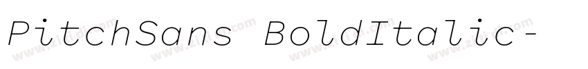 PitchSans BoldItalic字体转换